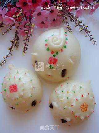 刺猬老鼠花样馒头（豆沙包）的做法步骤：20