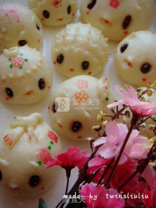 刺猬老鼠花样馒头（豆沙包）的做法步骤：33
