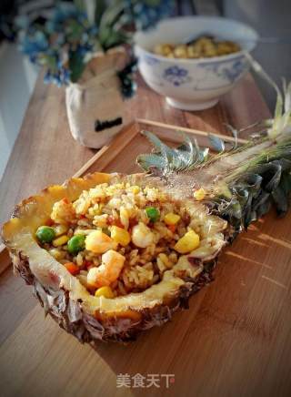 泰式鲜虾咖喱菠萝饭的做法步骤：8