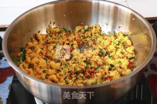 韭菜炒小米饭的做法步骤：11
