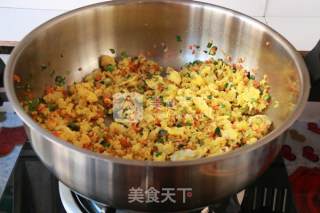 韭菜炒小米饭的做法步骤：13