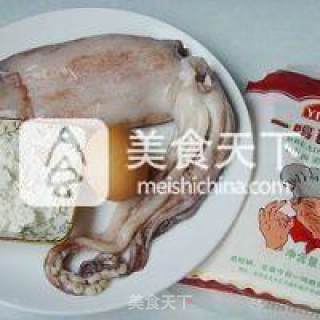 黄金鱿鱼圈的制作的做法步骤：1