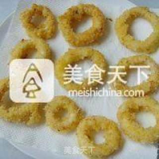 黄金鱿鱼圈的制作的做法步骤：7