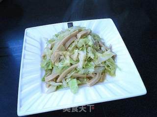 肉肠圆白菜的做法步骤：10