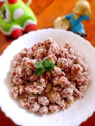 自制酥脆挂霜花生米的做法步骤：6