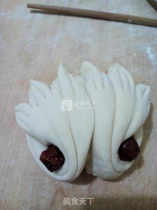 蒸花馍的做法步骤：8