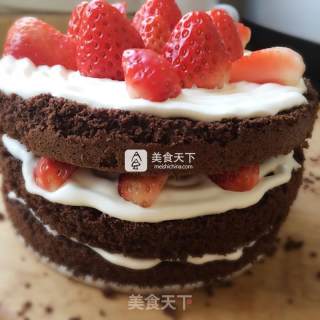 可可香莓（草莓裸蛋糕）的做法步骤：32