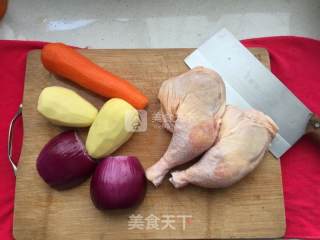 鸡腿咖喱饭的做法步骤：1