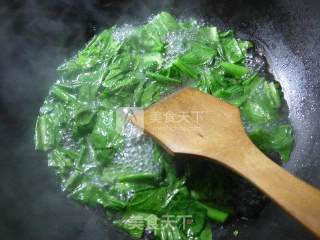咖喱天菜芯煮年糕的做法步骤：4