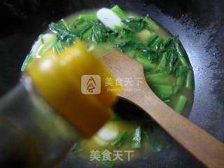 咖喱天菜芯煮年糕的做法步骤：6