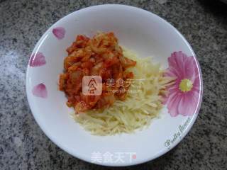 鸡蛋泡菜土豆丝饼的做法步骤：3