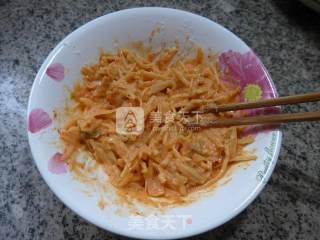 鸡蛋泡菜土豆丝饼的做法步骤：7
