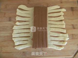 蛋糕夹心杏仁片面包的做法步骤：16