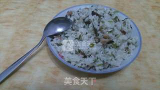 土豆泥腊味青菜饭的做法步骤：10