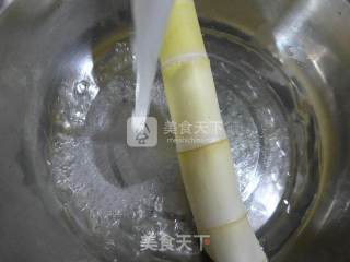 肉丝香干炒雷笋的做法步骤：2
