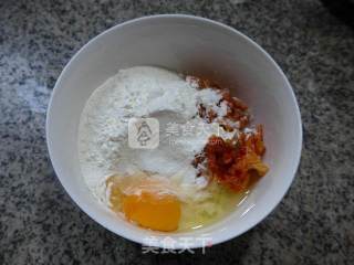 鸡蛋泡菜山药饼饼的做法步骤：4