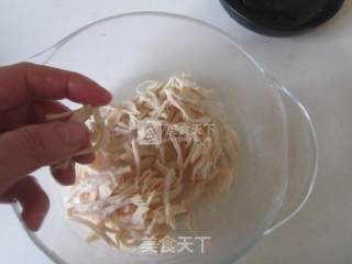 腐竹虫草花拌鸡丝的做法步骤：4