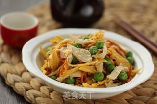 腐竹虫草花拌鸡丝的做法步骤：10