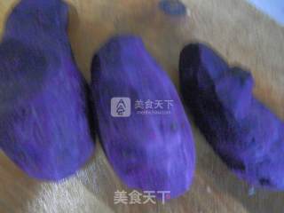 紫土豆炒肉片的做法步骤：2