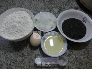 黑芝麻开口笑的做法步骤：1