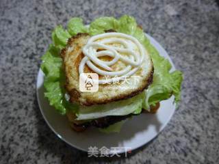 鸡蛋牛排三明治的做法步骤：7