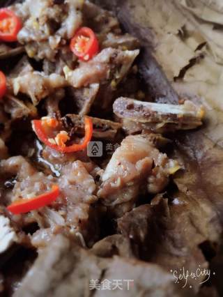 荷香豆豉蒸排骨的做法步骤：8
