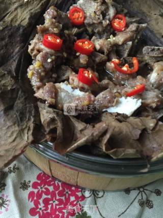 荷香豆豉蒸排骨的做法步骤：9