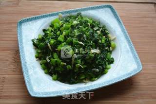 虾皮炒芥菜的做法步骤：6