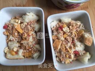 蛋奶燕麦吐司布丁的做法步骤：3