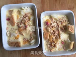 蛋奶燕麦吐司布丁的做法步骤：7