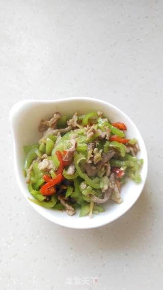青椒肉丝面的做法步骤：7