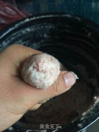 手打香菇小肉丸的做法步骤：6