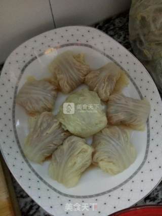 白菜蒸肉丸的做法步骤：4