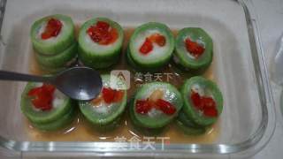微波炉版丝瓜酿肉的做法步骤：10