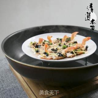 黑白蒜蓉蒸虾的做法步骤：4