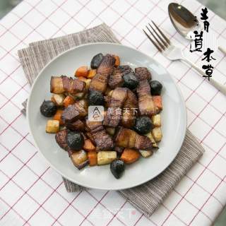 黑蒜红烧肉焖士豆的做法步骤：8