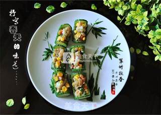 翠竹报春——虾仁小炒的做法步骤：13