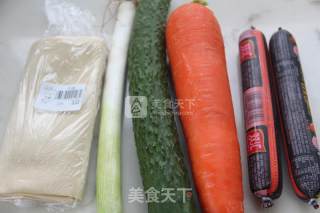 节后减肥食谱——缤纷千张卷的做法步骤：1