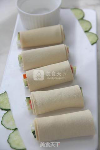 节后减肥食谱——缤纷千张卷的做法步骤：6