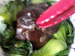 香菇烩小油菜的做法步骤：4