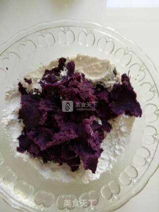 奶香紫薯饼的做法步骤：2