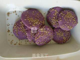 奶香紫薯饼的做法步骤：4