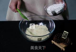 抹茶白巧克力夹心球饼干的做法步骤：2