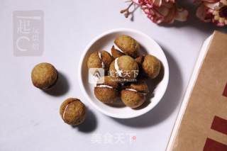 抹茶白巧克力夹心球饼干的做法步骤：12