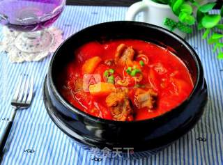 番茄炖牛腩——优康韩式料理的做法步骤：6