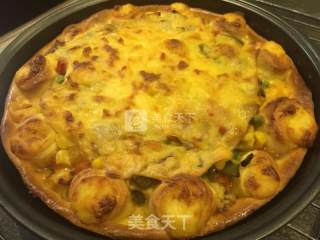 芝士鸡肉玉米披萨（9寸）的做法步骤：15
