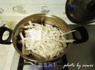 杏鲍菇拌白菜心的做法步骤：5