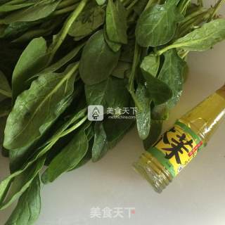 芥末拌菠菜的做法步骤：1