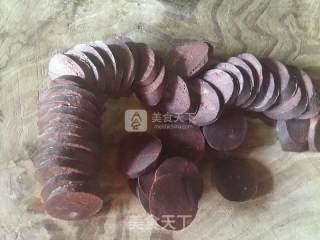 香煎荞面猪血肠的做法步骤：4