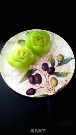翡翠玫瑰花【上海青盘饰点缀】的做法步骤：8
